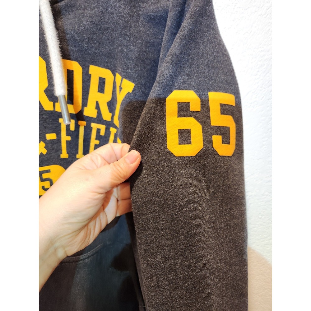 Superdry Track & Field 65 Hoodie Women's US 8 Gray‎ Pullover Sweatshirt - Picture 8 of 12